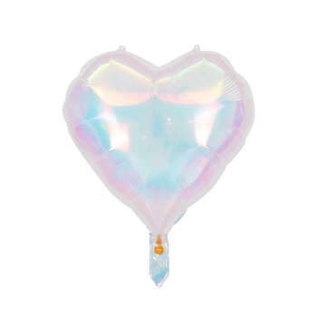 18" Foil Iridescent Heart Air-Fill balloon foil balloons