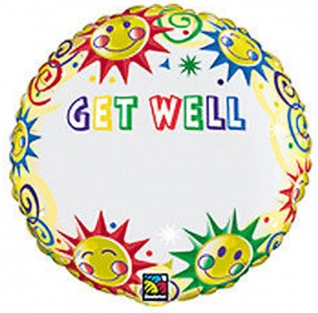 18" Foil Just Write - Get Well foil balloons