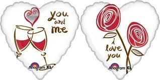 Foil - Love You / You & Me balloon ANAGRAM