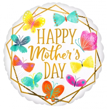 Happy Mother's Day Gold Trim balloon ANAGRAM