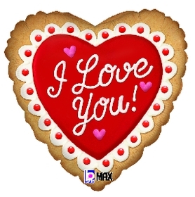 18" I Love You Cookie Heart balloon foil balloons