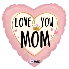 18" Love You Mom Crown balloon foil balloons