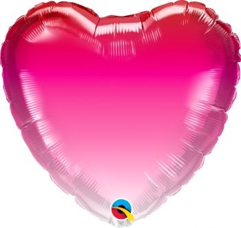 Ombre Pink Heart Balloon QUALATEX