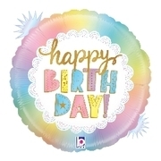 18" Opal Birthday balloon foil balloons