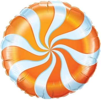 18" Orange Candy Swirl balloon foil balloons