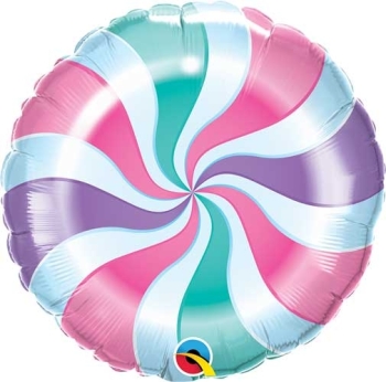 18" Pastel Candy Swirl balloon foil balloons