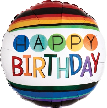 18" Rainbow Birthday Balloon foil balloons