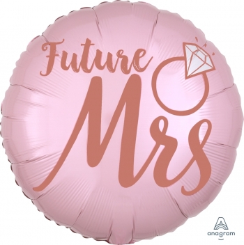 18" Blush Wedding Future Mrs She said yes balloon foil balloons