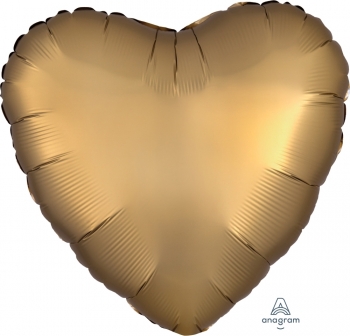 Satin Luxe Gold Sateen Heart balloon ANAGRAM