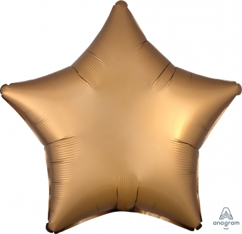 Satin Luxe Gold Sateen Star balloon ANAGRAM