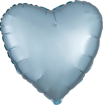 18" Satin Luxe Pastel Blue Heart balloon foil balloons