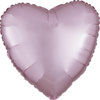 18" Satin Luxe Pastel Pink Heart balloon foil balloons