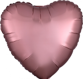 18" Satin Luxe Rose Copper Heart balloon foil balloons