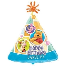 Shape Personalized Birthday Winnie the Pooh & Friends balloon ANAGRAM