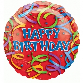 18" VLP Happy Birthday Streamers balloon foil balloons