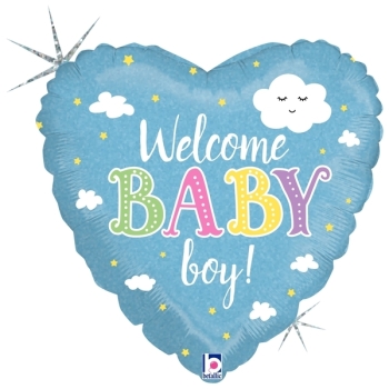 18" Welcome Baby Boy balloon foil balloons