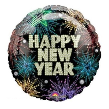 18″ New Year’s Midnight Marquee balloon *unpacked foil balloons