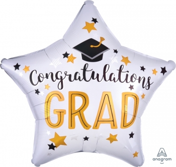 Congratulations Grad Star foil balloon ANAGRAM