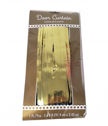 Curtains Metallic 3ftx8ft - Gold NA