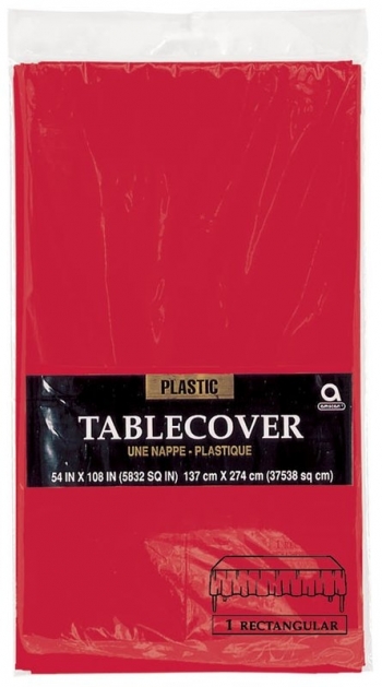 (1) Tablecover Rect 54" x 108" - Apple Red* tableware