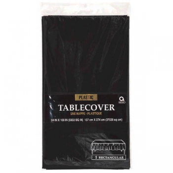 (1) Tablecover Rect 54" x 108" - Black* tableware