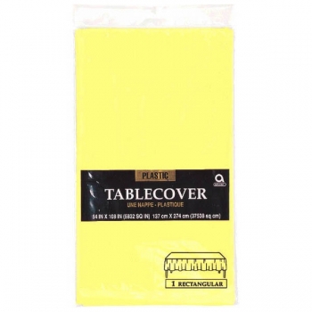(1) Tablecover Rect 54" x 108" - Light Yellow tableware