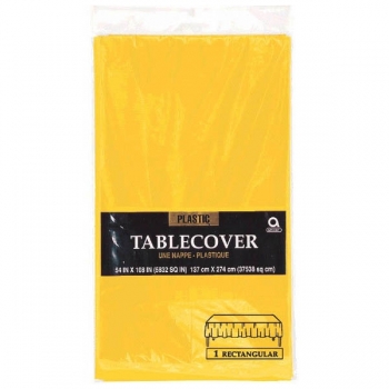 (1) Tablecover Rect 54" x 108" - Yellow Sunshine tableware