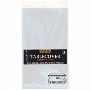 (1) Tablecover Rect 54" x 108" - Silver* tableware