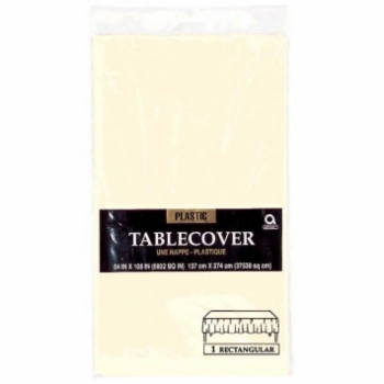 (1) Tablecover Rect 54" x 108" - Vanilla* tableware