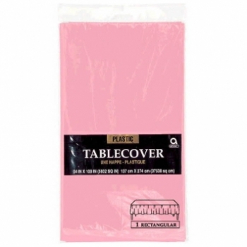(1) Tablecover Rect 54"x108" New Pink* tableware
