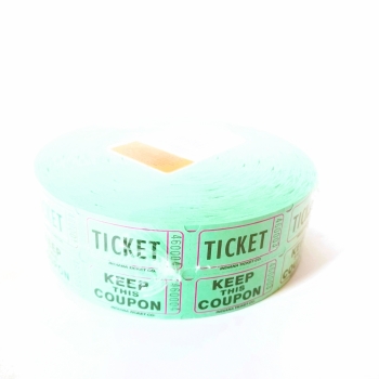 (2000) Double Tickets - GREEN party supplies