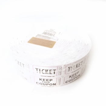(2000) Double Tickets - White party supplies