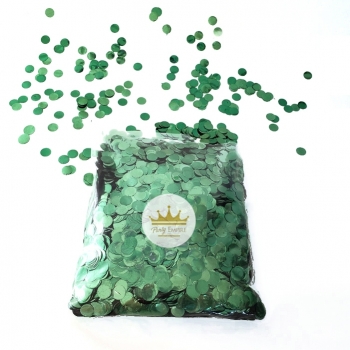 (200gr) 1cm Round Metallic Green Confetti decorations