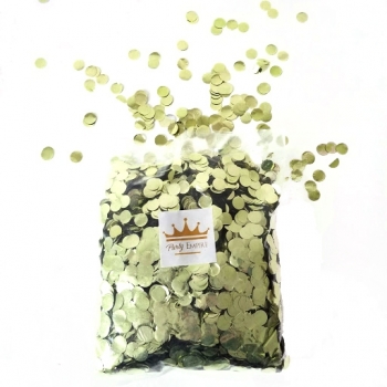 1cm Round Metallic Lime Green Confetti PARTYEMPIRE