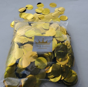 2.3cm Round Metallic Gold Confetti PARTYEMPIRE