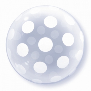 20" Deco Bubble - Big Polka Dots other balloons