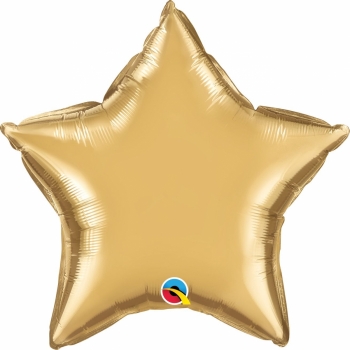 Foil Chrome Gold Star balloon QUALATEX