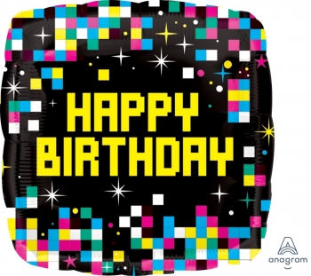 21" Birthday Pixels balloon foil balloons