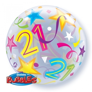 22" Bubble - 21 Brilliant Stars other balloons