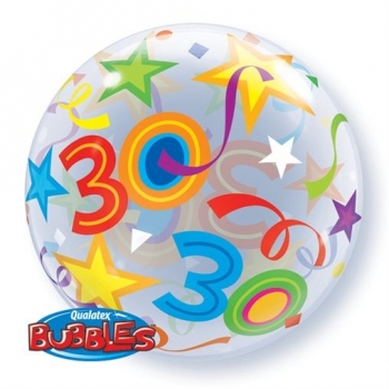 22" Bubble - 30 Brilliant Stars other balloons