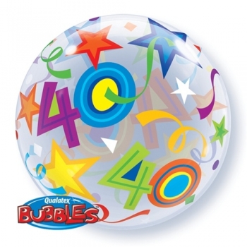 22" Bubble - 40 Brilliant Stars other balloons