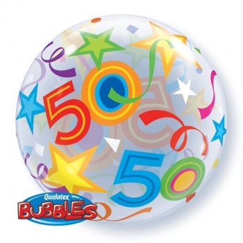 22" Bubble - 50 Brilliant Stars other balloons