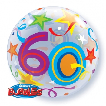 22" Bubble - 60 Brilliant Stars other balloons