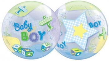 22" Bubble - Baby Boy Airplanes other balloons