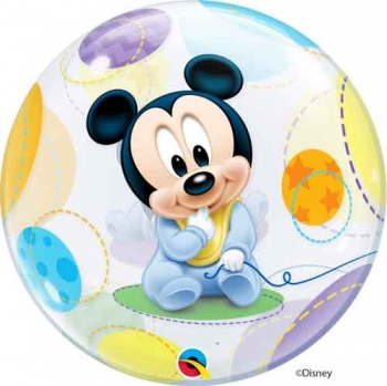 22" Bubble - Baby Mickey other balloons