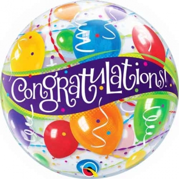 22" Bubble - Congratulations Balloon other balloons