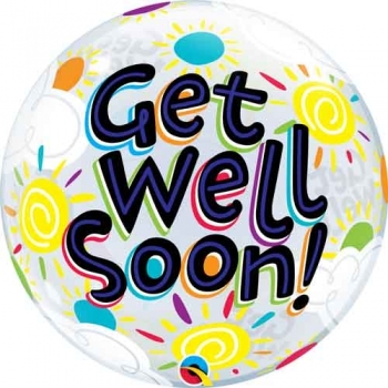 22" Bubble - Get Well Soon other balloons