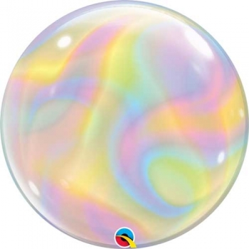 22" Bubble Iridescent Swirls Balloon 