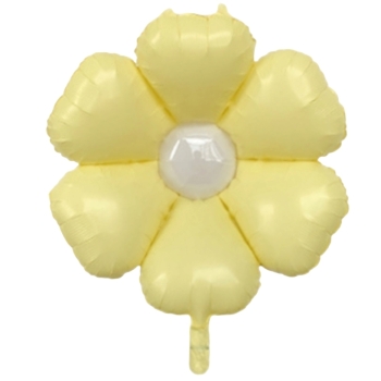 22" Daisy Flower Pastel Yellow Balloon Air-Fill unpacked foil balloons