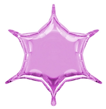 22" Metallic Lilac 6-point Star balloon foil balloons